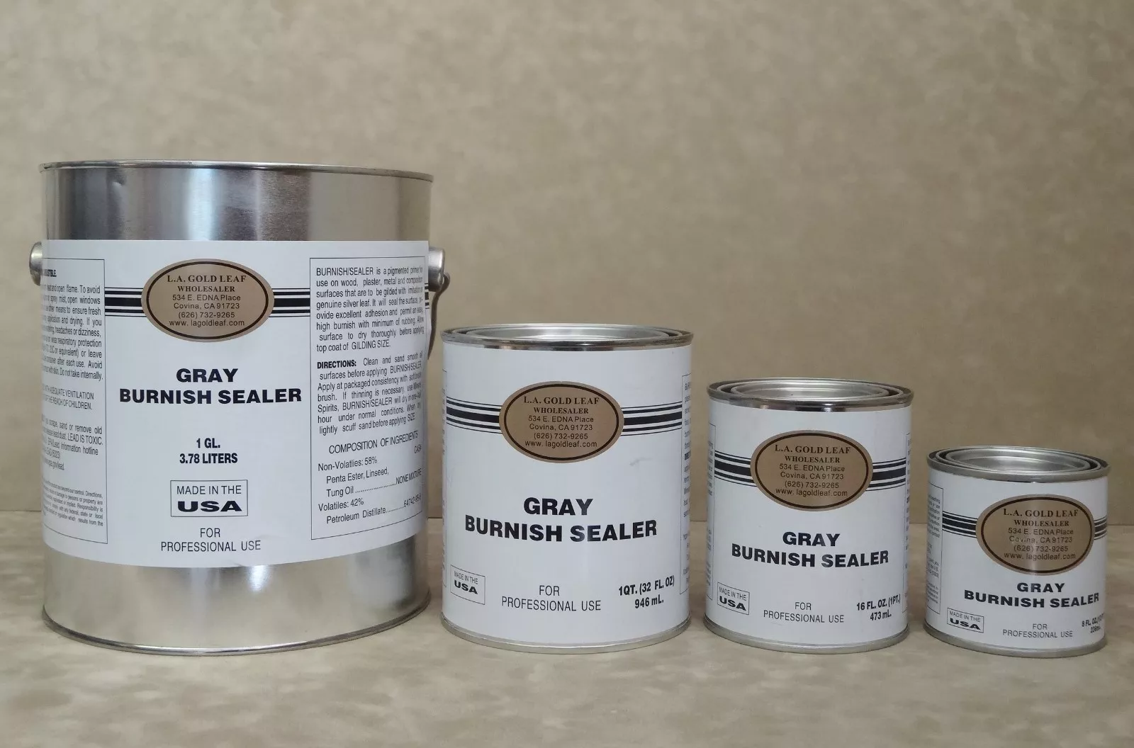 Грунт для золочения на мордан L.A. серый (аналог Rolco)